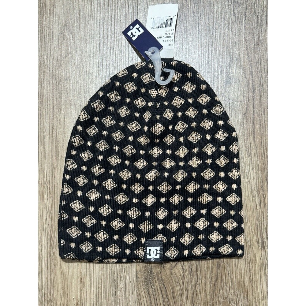 Y2K‎ DC Shoes All Over Print Black Beanie Hat